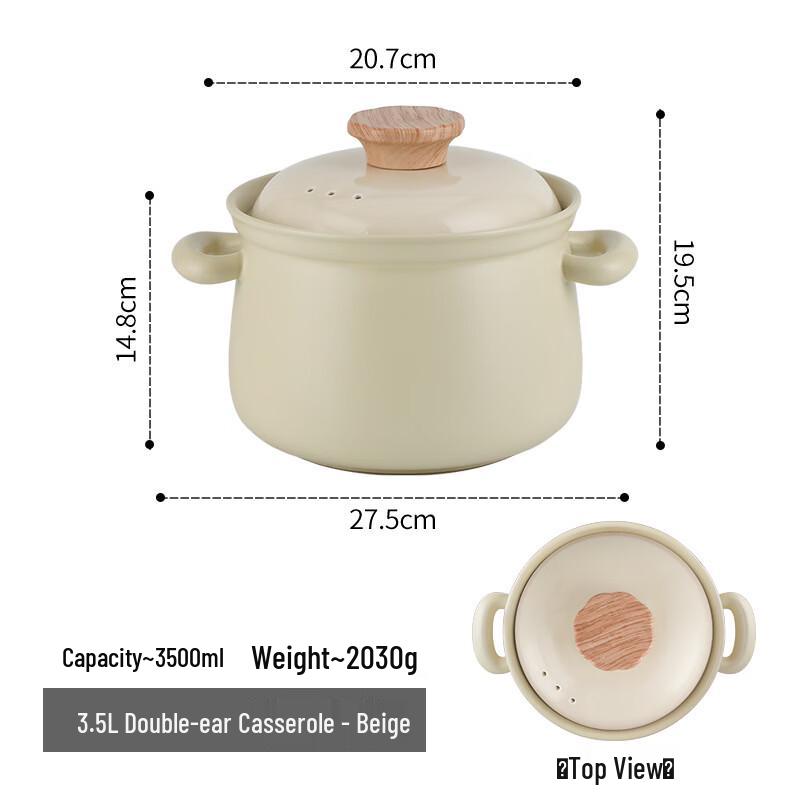 Wutuo 3.5L Ceramic Casserole Pot