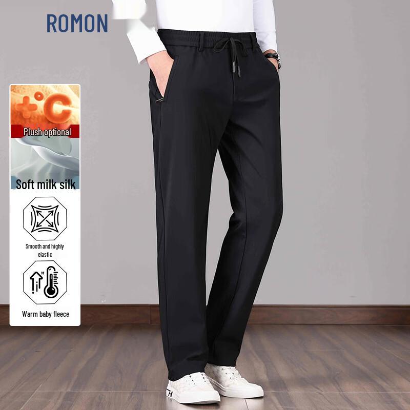 

ROMON Men s Winter Fleece-Lined Straight Leg Casual Pants 2XL