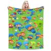 P-POCOYO Warme Weiche Decke Mädchen Jungen Plüsch Überwurfdecke Druck Wohnzimmer Flanell Tagesdecke Sofa Bettbezug