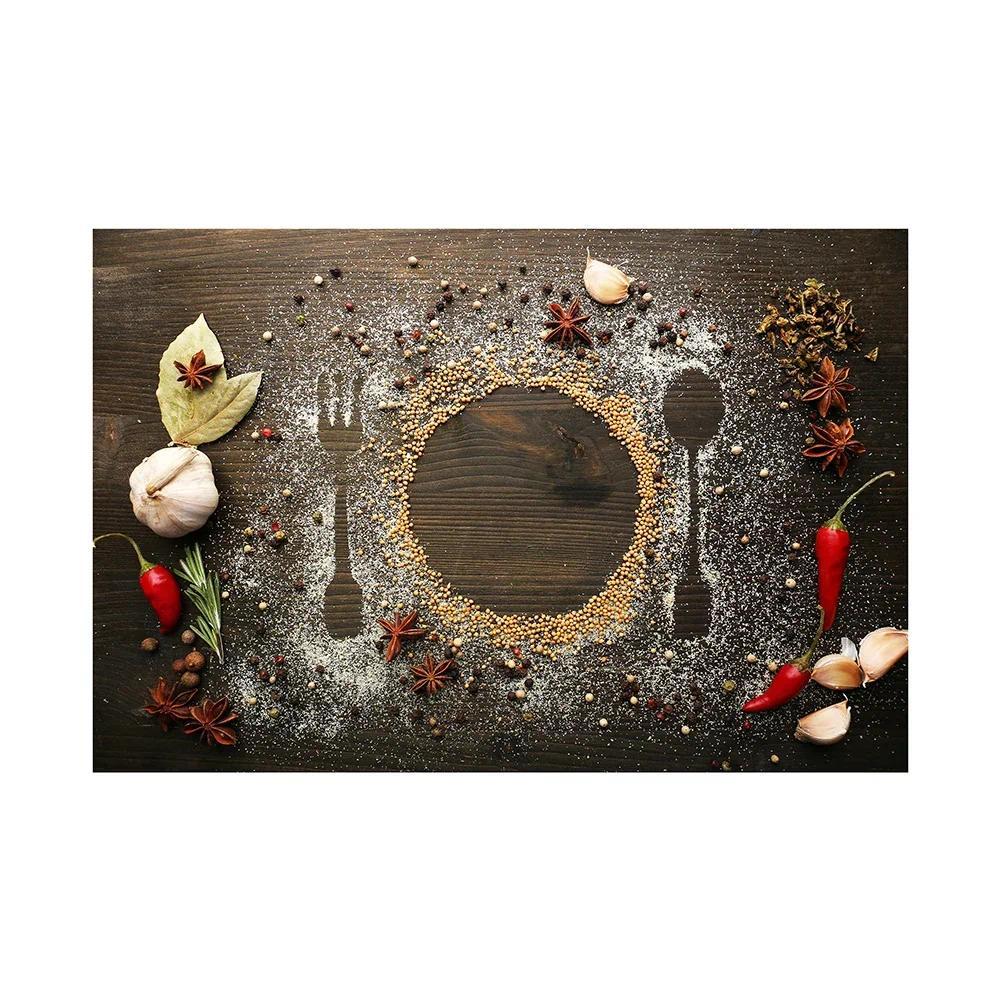 Kitchen Posters Grains Spices Spoon Peppers Canvas Painting Wall Art Modern Food Picture Restaurant Decor Nordic Home Decoration