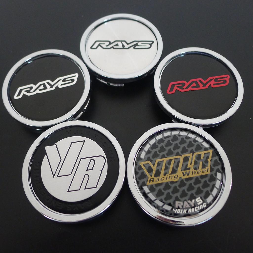4 Stück 58mm Felgendeckel Nabe für Volk Rays Racing VR 52mm Felgen Abdeckung Logo Emblem Abzeichen Auto Styling Zubehör