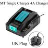 3A/4A MT Single Charge Battery Charger Compatible for Makita 14.4V-18V Lithium Ion Battery DC18RC Rapid Battery Charger Adapter