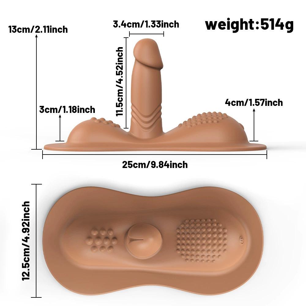 Vibrator Dildo Montabil cu 10 Moduri de Vibrație, Telecomandat Wireless, Stimulator Clitoral Anal G-spot Jucărie Sexuală pentru Adulți pentru Femei