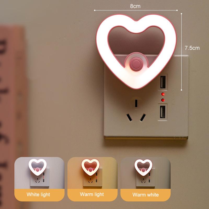 Veilleuse Électrique avec Design Dessin Animé Interrupteur Veilleuse LED Prise de Courant Chevet/Chambre d'Enfant/Lumière pour Soins Multiples Couleurs Disponibles
