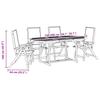 5 Piece Outdoor Dining Set Solid Acacia Wood Table & Textilene Chairs