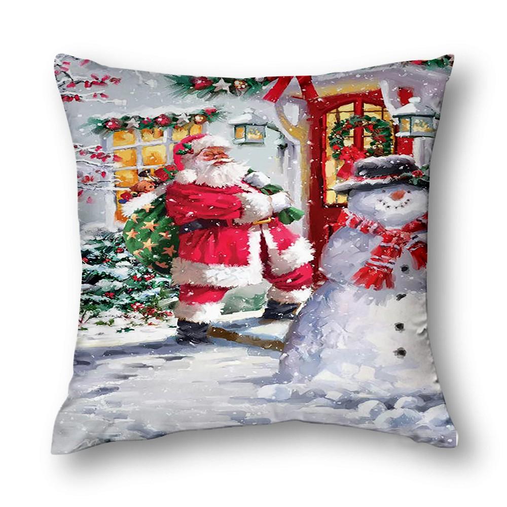 Christmas Decor Cushion Cover Sofa Decor Cushion Cover Bed Decor Pillow Cover Home Decor 40X40 45X45 50X50 60X60Cm