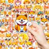 50 Cute Cartoon Stickers of Shiba Inu and Puppies, Super Adorable Dog Suitcase Decoration Stickers