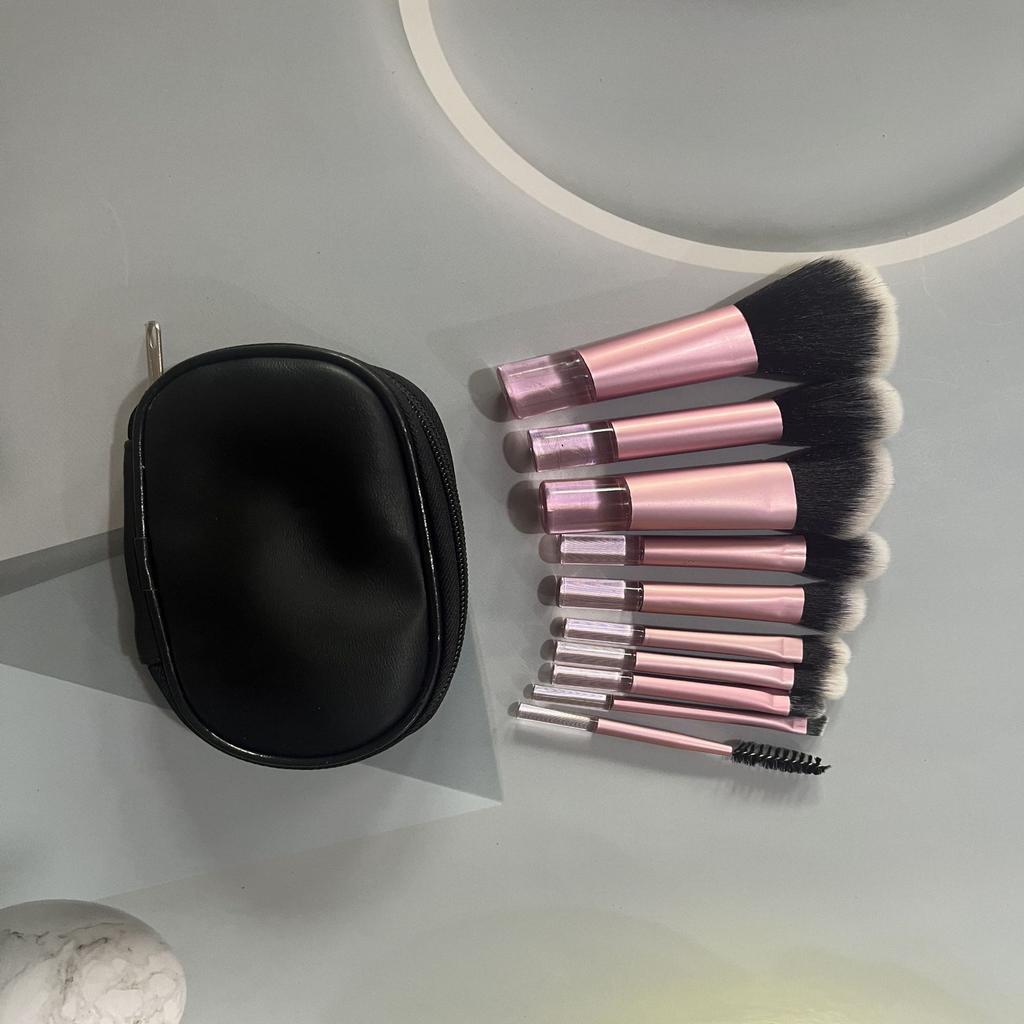 10-piece Makeup Brush Set Nylon Makeup Brush Bag Storage