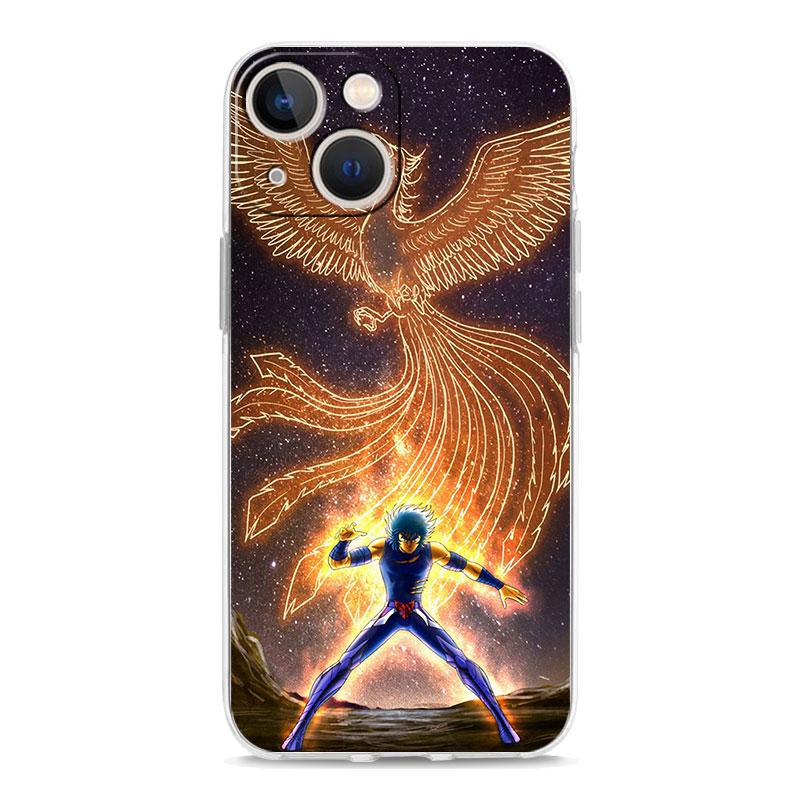 Saint Seiya Knights of the Zodiac Transparent Soft Phone Case do iPhone'a 14 13 12 11 Pro Max XS X XR SE 7 8 Plus TPU Przezroczysta Obudowa