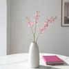3-Fork Artificial Orchids Decoration, Realistic Fake Silk Flower with Stem, Faux Bloom for Wedding Party Home Office Table Centerpiece
