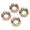 4PCS M10 Hex Slotted Nuts Steel Alloy Zinc Plating Wheel Alxe Hub Castle Nut for 50 To 100cc Quad Dirt Bike ATV Go Kart