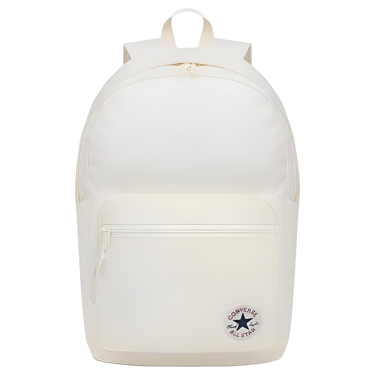 Converse 25L Casual Simple Versatile Solid Color Polyester Backpack Unisex Backpack White UA5796-W2Y White