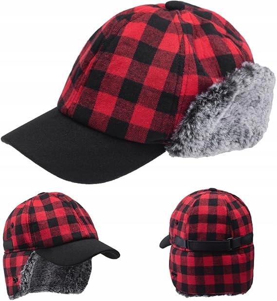 HunterBee Winter Checked Aviator Cap