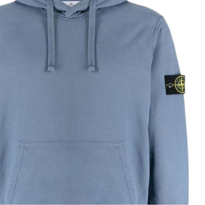 STONE ISLAND Hooded Sweatshirt Dark Blue Men Tops 771564120-V0024