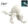 Funny Gift for Gamers 3D Printed Octopus Figurine, Cute Marine Animal Sculpture Unique Office Gadgets Computer Monitor Decor, Desk Shelf Ornament,