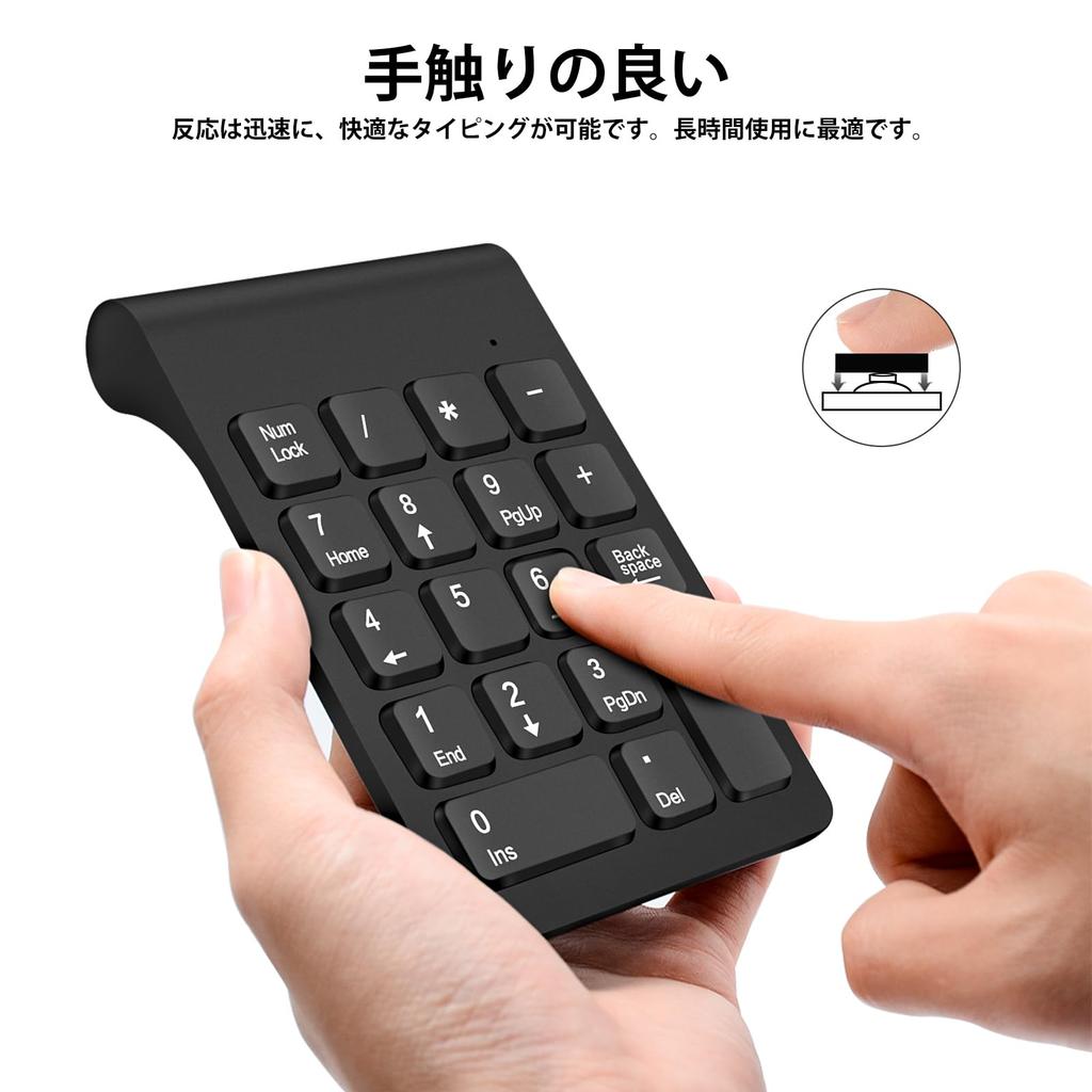 Lefon Wireless Numeric Keypad and Mouse Set, 2.4G Numeric Keyboard & Mouse Set, 18 Keys, Compact, Portable, USB Connection, Wireless Number Pad, USB