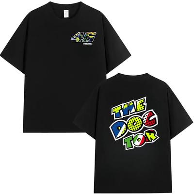 2025 Herren T-Shirt Lässig Moto VR 46 GP Motorradrennen Sportor Rossi T-Shirt Sommer Kurzarm 100% Baumwolle S-3XL Cooles Tee
