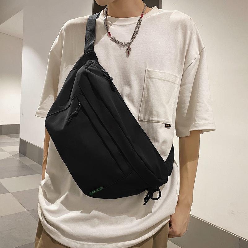 Large Capacity Unisex Chest & Crossbody Bag: Trendy Japanese Casual Style, Perfect for Workwear & Cycling.