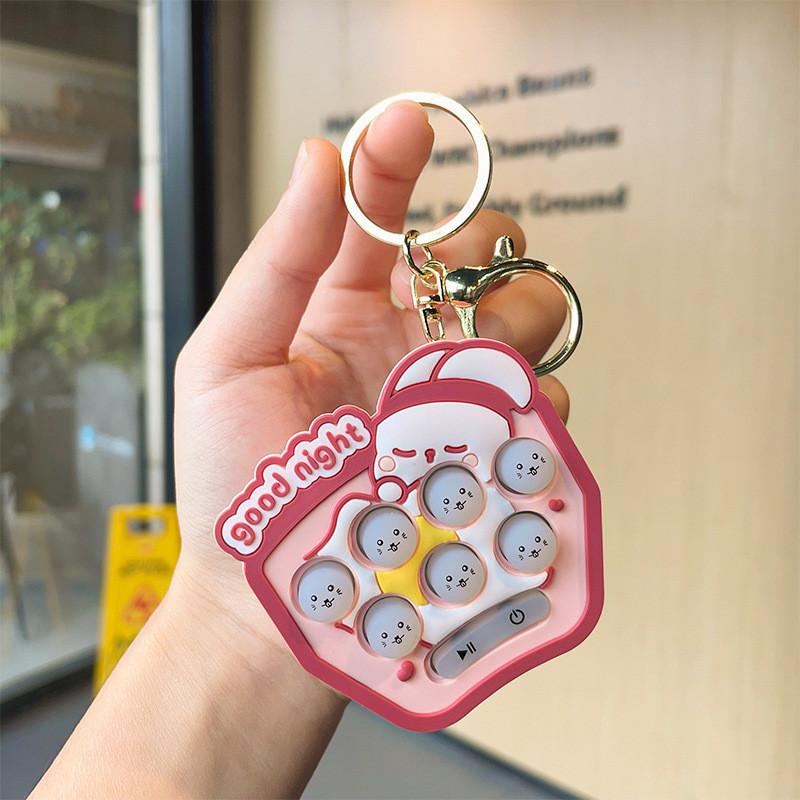 Mini Silicone Fun Whacamole Keychain For Car And Backpack Adorable Gift