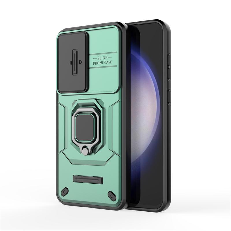 Shockproof Case For Samsung Galaxy S24 FE Case Samsung S24FE Ring Holder Magnetic Back Cover For Samsung S24 FE Push Window Case