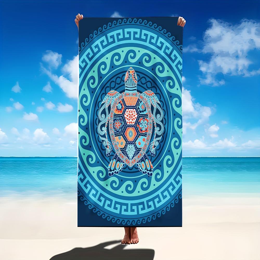 Boho Mandala Elefant Blumendruck Strandtuch, Sandblock-Stoff für Ausflüge ans Meer, Pool-Entspannung, Küstenpicknicks & Urlaub