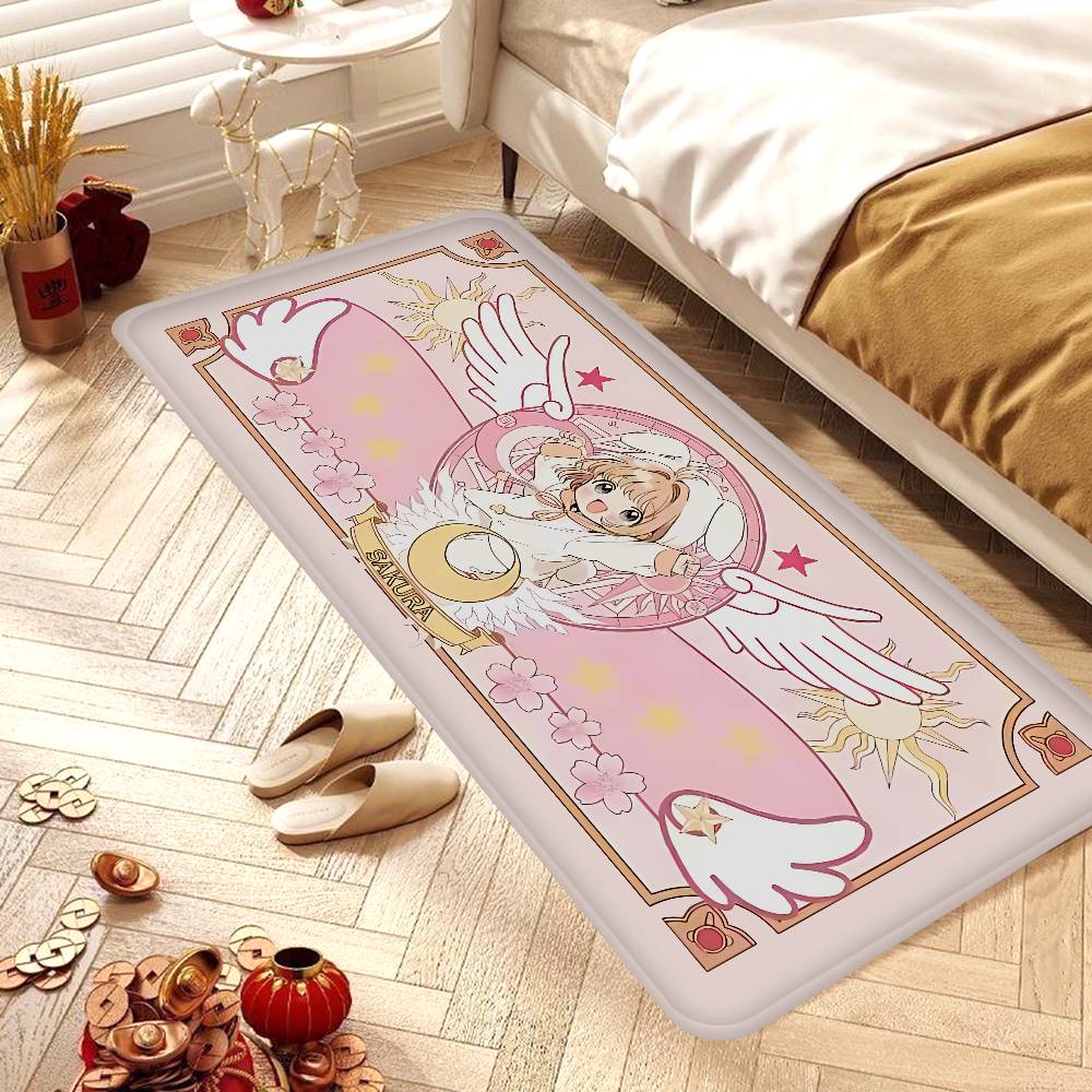 C-Cardcaptor Sakura Floor Mat INS Style Soft Bedroom Floor House Laundry Room Mat Anti-skid Household Carpets