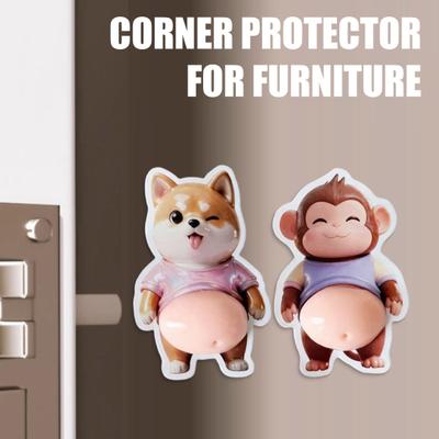30Pcs Dog Sticker And Homes Soft for Cars Belly Sticker Anti-Collision Silicone Buffer Cushions Cabinet Corner