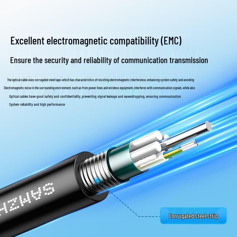 SAMZHE GYTS-8500 8-Core Single-Mode Outdoor Armored Fiber Optic Cable