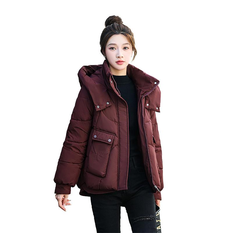 Cotton Clothes Women's 2026 Winter New Down Cotton Jacket Short Korean Loose Hooded Thickened Warm Padded Jacket Jacket