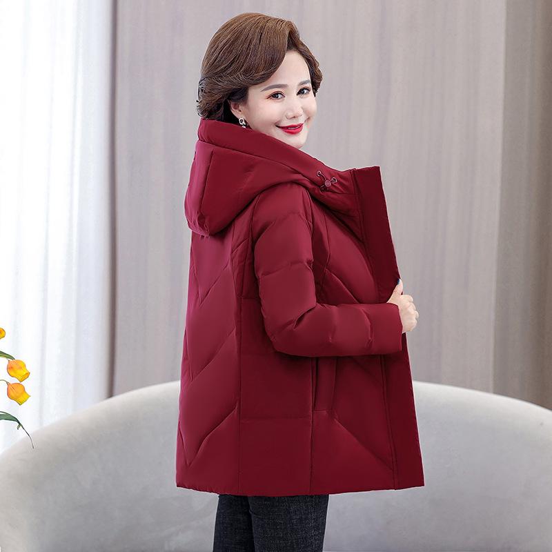 Пуховик женский средней длины зимний новый для мам среднего и пожилого возраста — фото 5