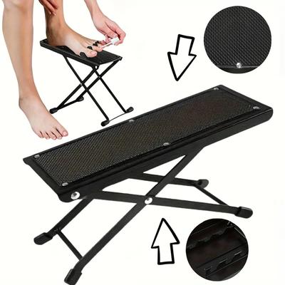 Klappbare Fußstütze 4-fach höhenverstellbar Pedal Fußstütze Ständer für Kosmetikstudios Heim-Pediküren Zehennagelwerkzeug und Gitarrenpedal Hocker