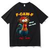 F-CAW-F Chicken Expression T Shirt, An Interesting Animal Print Casual T Shirt, Women Aesthetic T Shirt, Oversized Short-sleeved