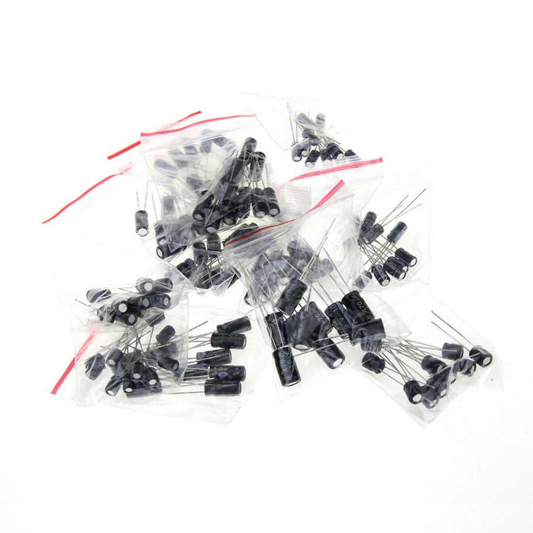 

120pcs 12 Values Electrolytic Capacitor Kit 1uF-470uF 10 x of each value 120pcs