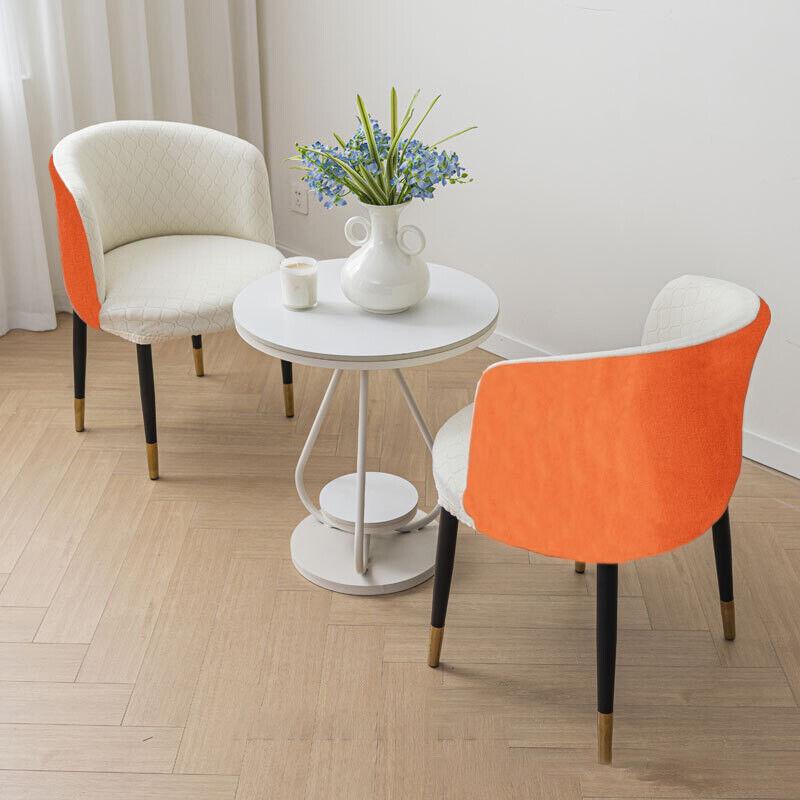 1PC Jacquard Circular Backrest Chair Cover Elastic Dustproof Dining Chair Cover Office Chair Seat Cover Home Decoration