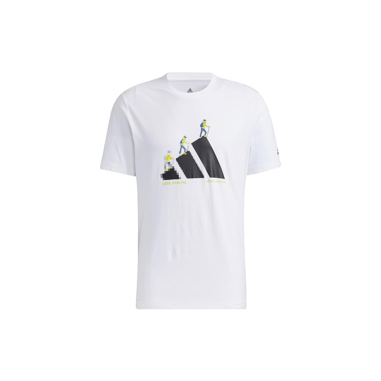 adidas Unisex More Od Gfx T Printing Sports Round-neck White GN7321 M