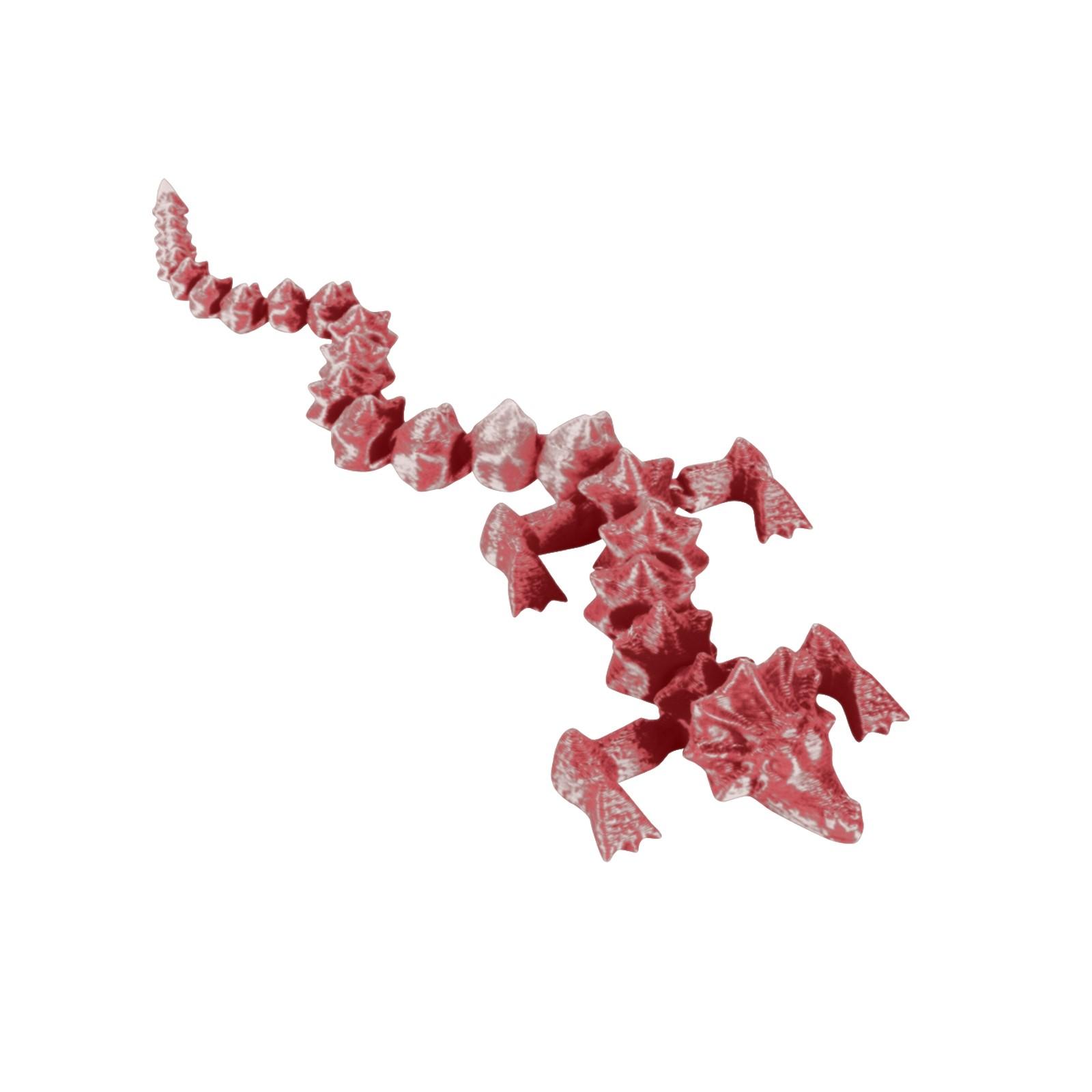 

3D-печатный морской дракон 3D-печатный шарнирный кристаллический дракон игрушка для взрослых и детей игрушки таинственный дракон One Size киноварь