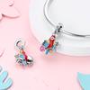 Copper Colorful Parrot Bird Original Pendants Bracelet Charms Jewelry Party Beads Diy Trendy Gifts