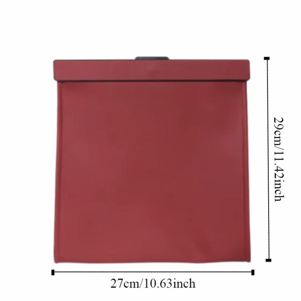 Leather Car Garbage Bag Rear Seat Backrest Hanging Magnetic Absorption Auto Interior Cleaning Supplies
