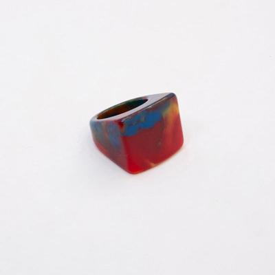 A BIT MOR RED TIE DYE RING