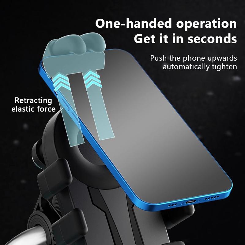 SEAMETAL Motorcycle Cell Phone Holder GPS Shockproof Smartphone Handlebar and Rearview Mirror Mount Airbag Shock Absorber Bracket