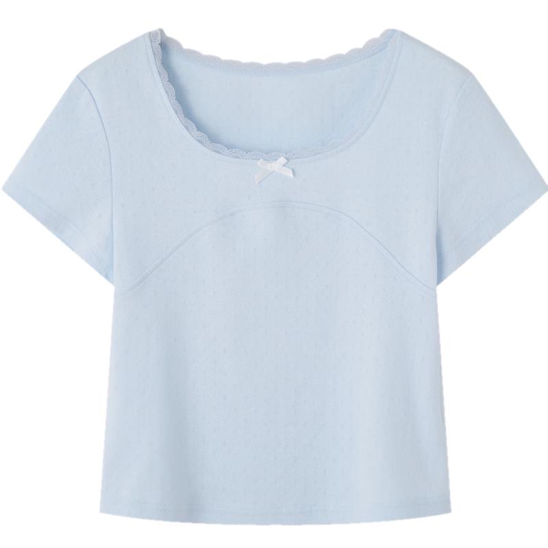 TonLion Women s Lace Short Sleeve T-Shirt S