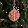 Wooden Christmas Round Wooden Sign Decoration Pendant Elk Santa Claus Christmas Tree Decoration