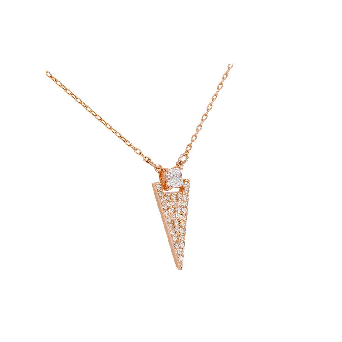 

Swarovski Funk Triangle Paved V Pendant Necklace Women necklace Crystal 5241276 Rose Gold,F