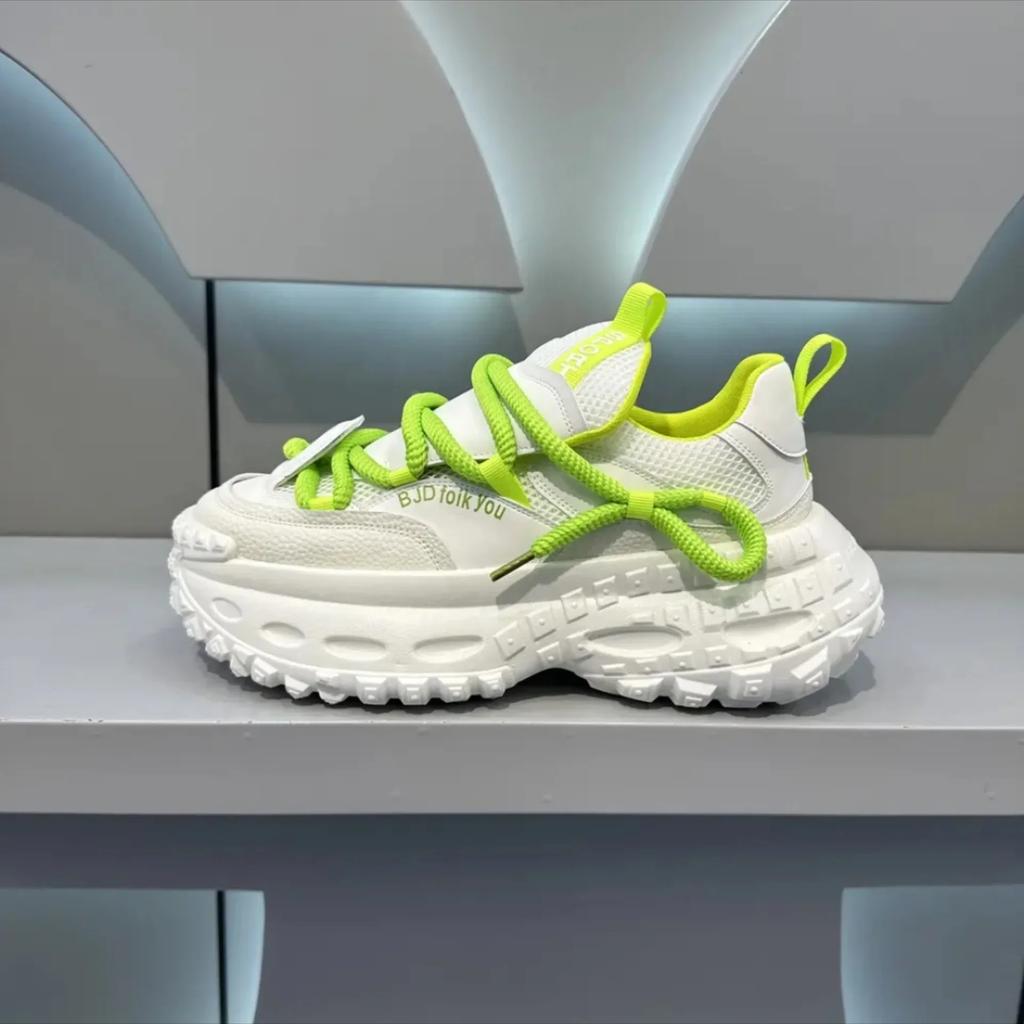 New Classic Men's Shoes 2024 Autumn Casual Sports Shoes Height Raising Breathable Thick Bottom Mesh White Shoes sneakers men