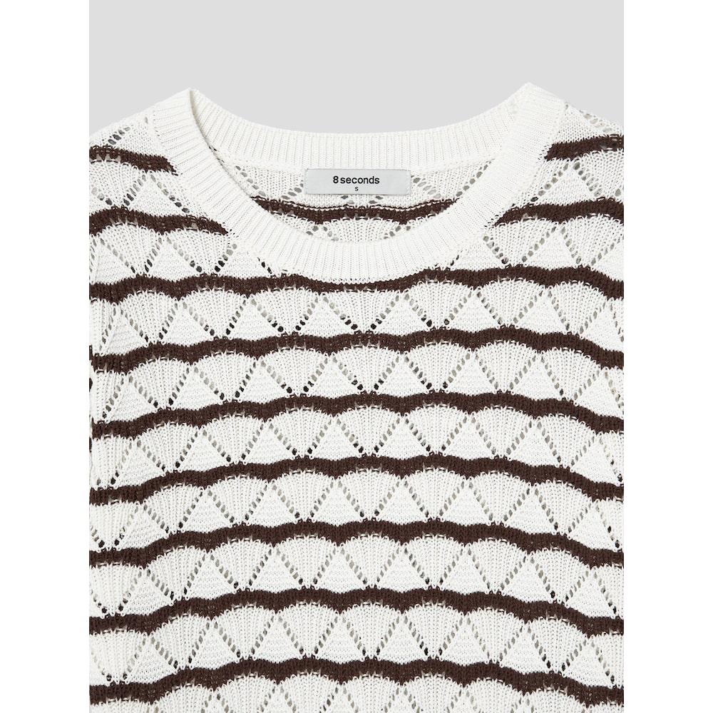 8seconds Striped Knit Pullover Ivory (354851Kq30)