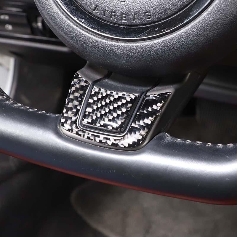 For Jaguar F-TYPE 2013-2022 Soft Carbon Fiber Car Steering Wheel Decorative Sticker Car Interior Accessories