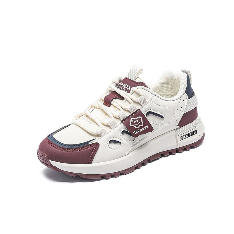 

Модные женские новые летние сетчатые тонкие кроссовки, модные универсальные кроссовки на толстой подошве, дышащие кроссовки для бега, повседневная удобная спортивная обувь 35 бордовый