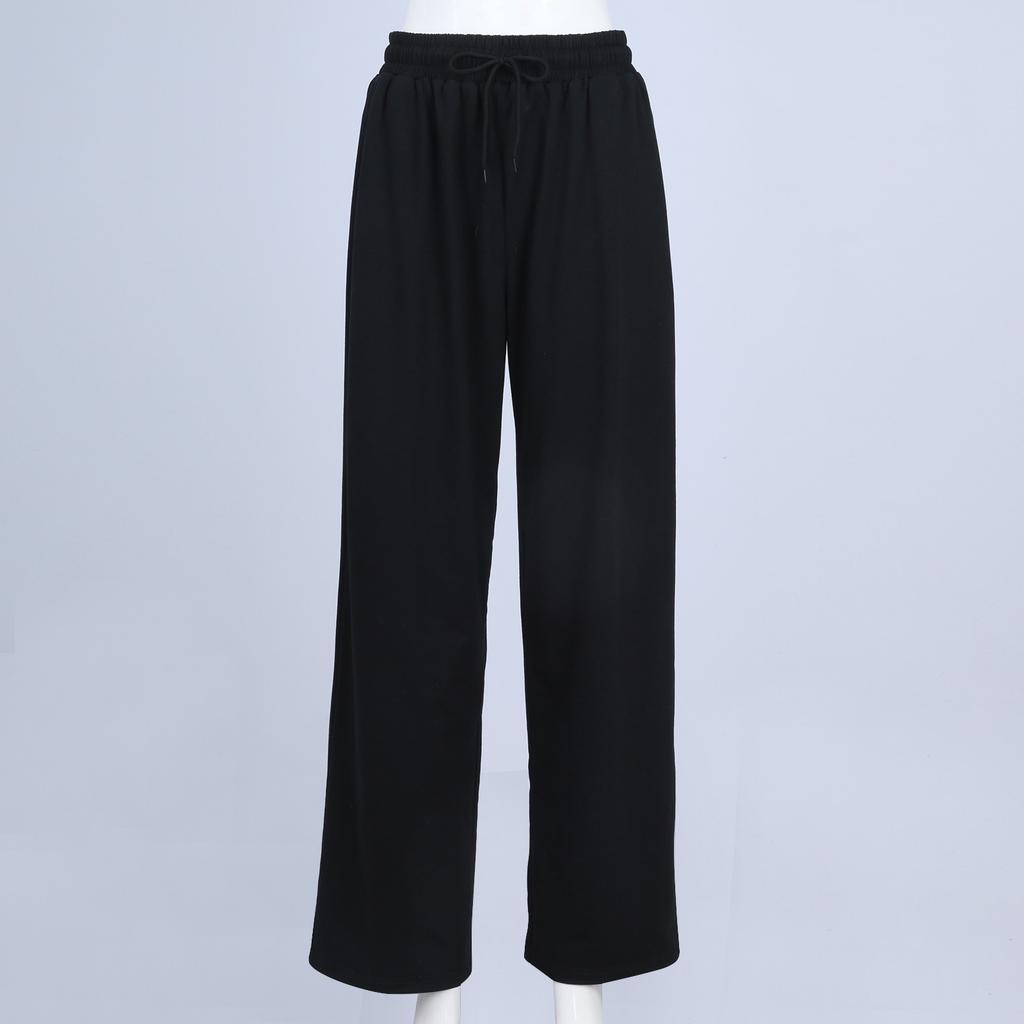 Γυναικείο παντελόνι με φαρδύ πόδι Μοντέρνο εσωτερικό με κορδόνι φαρδύ αθλητικό παντελόνι ψηλόμεσο καθημερινό παντελόνι Jogger παντελόνι