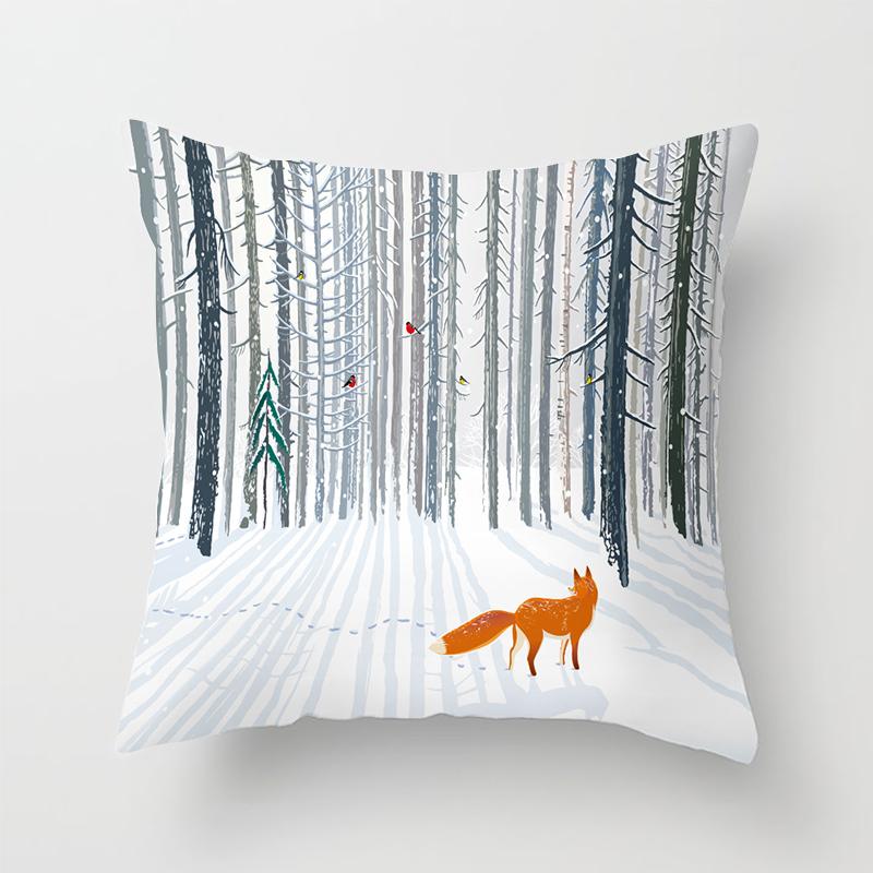 Cartoon Fox Series Animal Car Pillowcase Living Room Sofa Cushion Cover Pillowcase Bedroom Home Exquisite Decoration Pillowcase