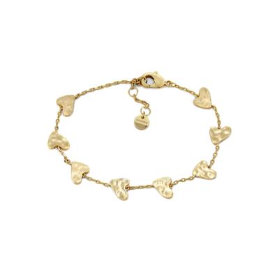 Skagen Women's ANJA HEARTS Gold-Tone Brass Chain Bracelet, SKJ5010710